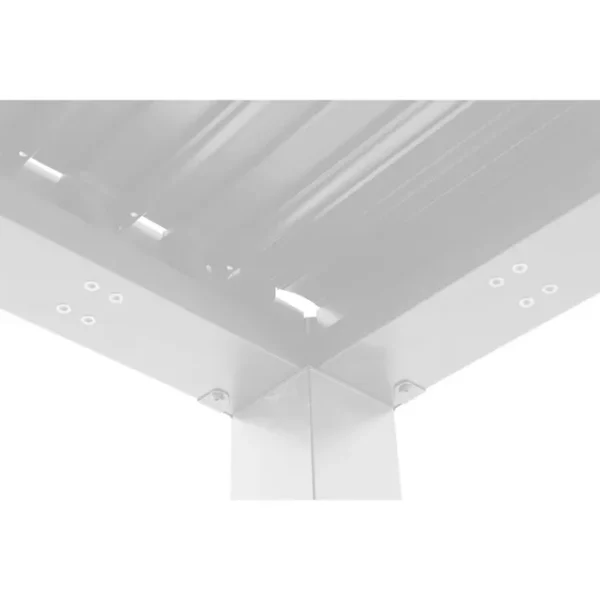 Pergola bioclimatique autoportante Clima – Aluminium blanc – 17,17 m²