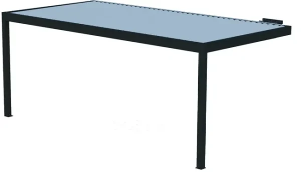 media (12) Pergola bioclimatique adossée Osaka – Aluminium gris anthracite – 18 m²