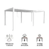 Pergola bioclimatique autoportante Clima – Aluminium blanc – 17,17 m²