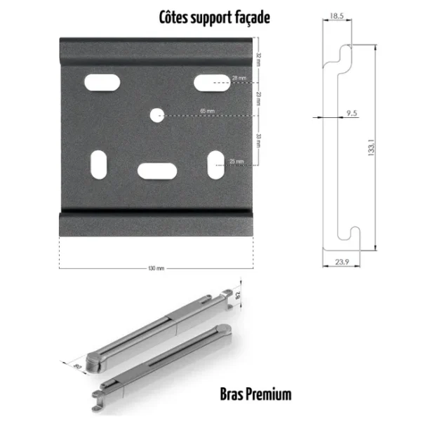 Store banne motorisé Aix2 XL – 4 x 3,5 m – Gris – Toile acrylique gris carbone