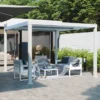 media (16) Pergola bioclimatique autoportante Clima – Aluminium blanc – 5,08 m²