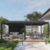 Pergola bioclimatique autoportante Clima – Aluminium gris anthracite – 17,17 m²