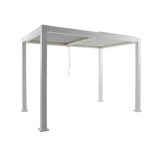 media Pergola bioclimatique autoportante Clima – Aluminium blanc – 5,08 m²