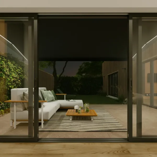 media (4) Store banne motorisé Loby XL – Gris – 4,95 x 3,5 m – Avec éclairage LED