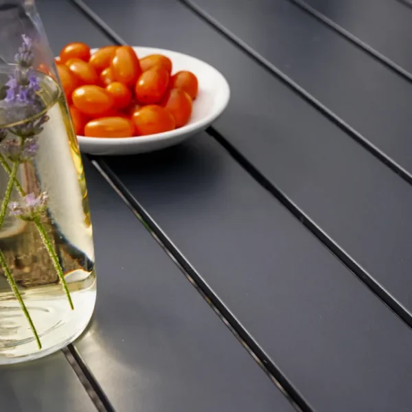 media (6) Salon de jardin d’angle NATERIAL Naxos II – Aluminium anthracite – 10 places