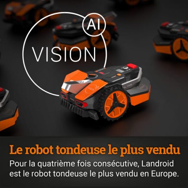 Robot tondeuse connecté Landroid Vision WR206E – Sans fil – Jusqu’à 600 m²
