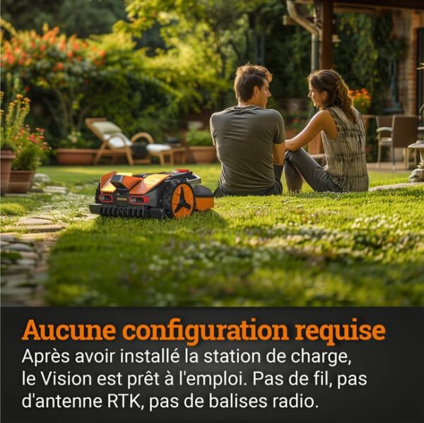 Robot tondeuse connecté Landroid Vision WR206E – Sans fil – Jusqu’à 600 m²