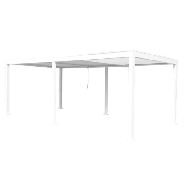 Pergola bioclimatique autoportante Clima – Aluminium blanc – 17,17 m²