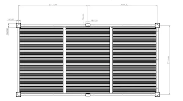 Pergola bioclimatique autoportante Clima – Aluminium gris anthracite – 17,17 m²