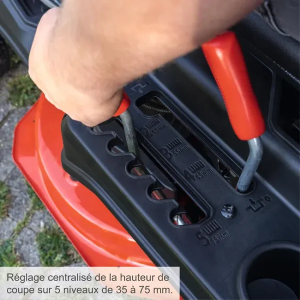 Tondeuse autoportée Rider thermique SCHEPPACH MR225-61 – 224 cm³ – Largeur de coupe 61 cm