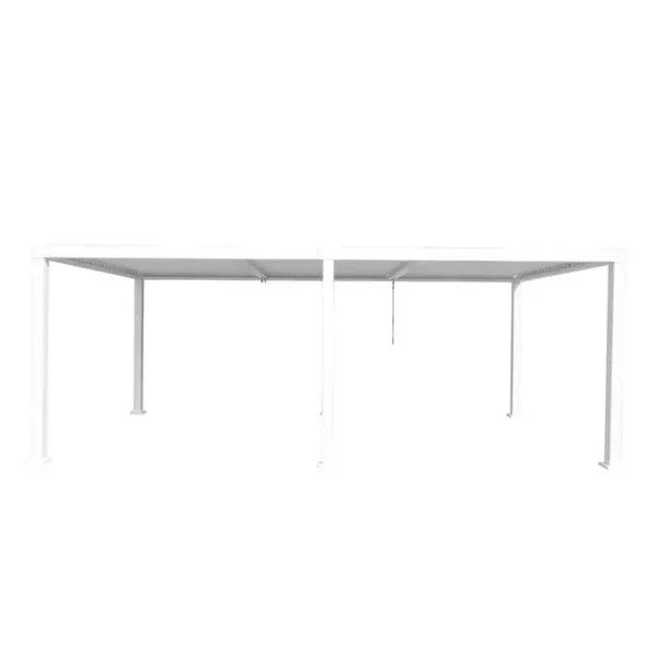 Pergola bioclimatique autoportante Clima – Aluminium blanc – 17,17 m²