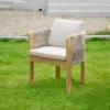 Ensemble de salle à manger d'extérieur en aluminium 7 pièces avec dessus de table extensible, fauteuil tissé pour 6