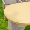 Ensemble de salle à manger d'extérieur en aluminium 7 pièces avec dessus de table extensible, fauteuil tissé pour 6