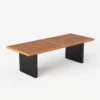 Ensemble de repas de jardin rectangulaire Grida 9 pièces avec 8 chaises en teck et résine tressée