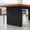 Ensemble de repas de jardin rectangulaire Grida 9 pièces avec 8 chaises en teck et résine tressée