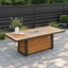uploads_65036322626043578710a4f5f19e82ca_ Table à manger d'extérieur Tevara de 240 cm (94,5") avec foyer au propane, réservoir dissimulé et pare-brise